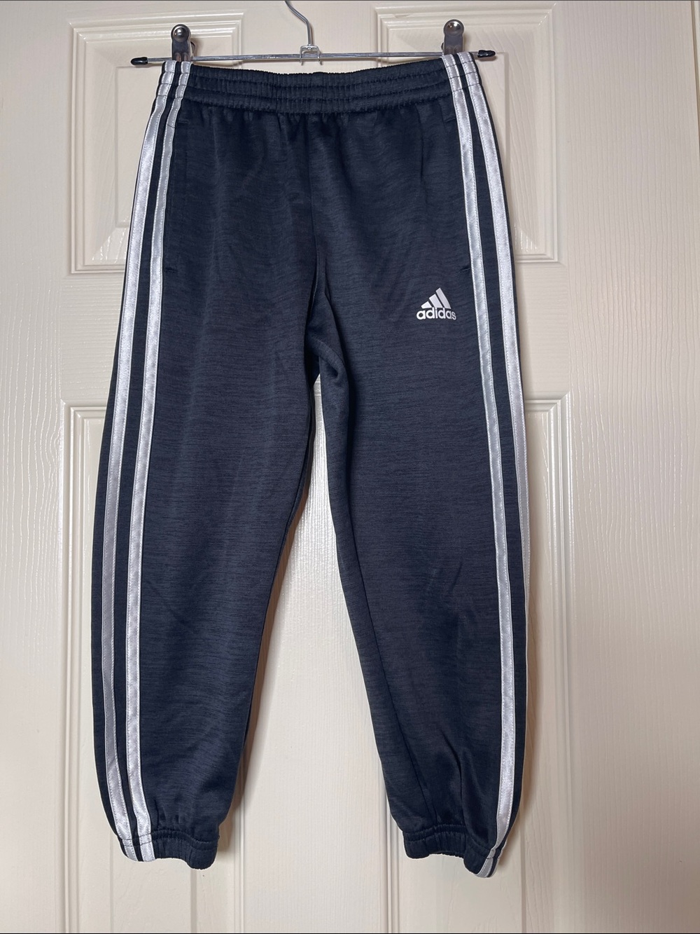 adidas Black Joggers with White Triple Stripes